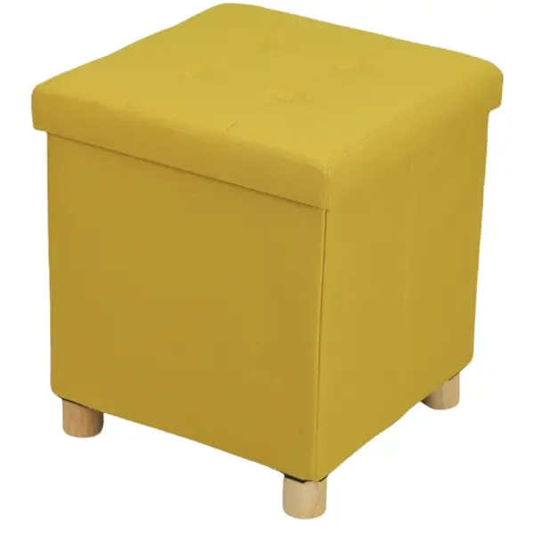 Пуф-столик складной 38x38x43 см цвет желтый