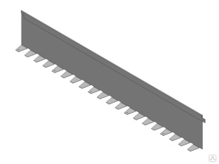 Бордюр металлический (стальной) оцинкованный длиной 1200 мм толщина стали 1,5 мм #1