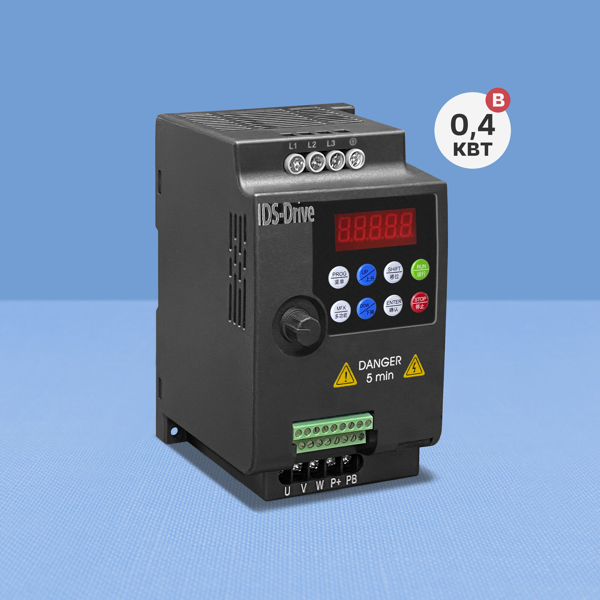 Частотный преобразователь IDS Drive M401T2VB (0.4 кВт, 220 В) 1