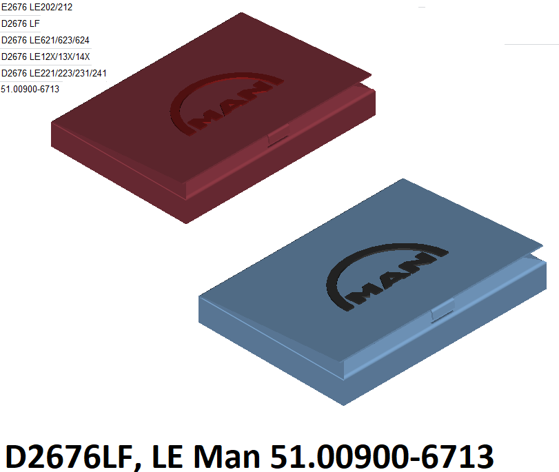 Комплект прокладок Ман D2676LF, LE Man 51.00900-6713, 51009006713