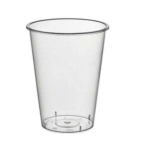 Стакан одноразовый пластиковый, прозрачный, сверхплотный, 375 мл, "Bubble Cup", ВЗЛП
