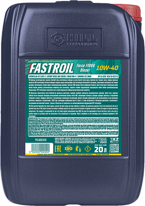 Моторное масло для дизельных двигателей Fastroil Force F1000 Diesel – 10W-40, CJ-4/SM (20 л)