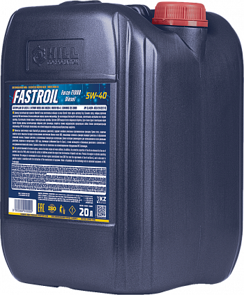 Моторное масло для дизельных двигателей Fastroil Force F1000 Diesel – 5W-40, CJ-4/SM (20 л)