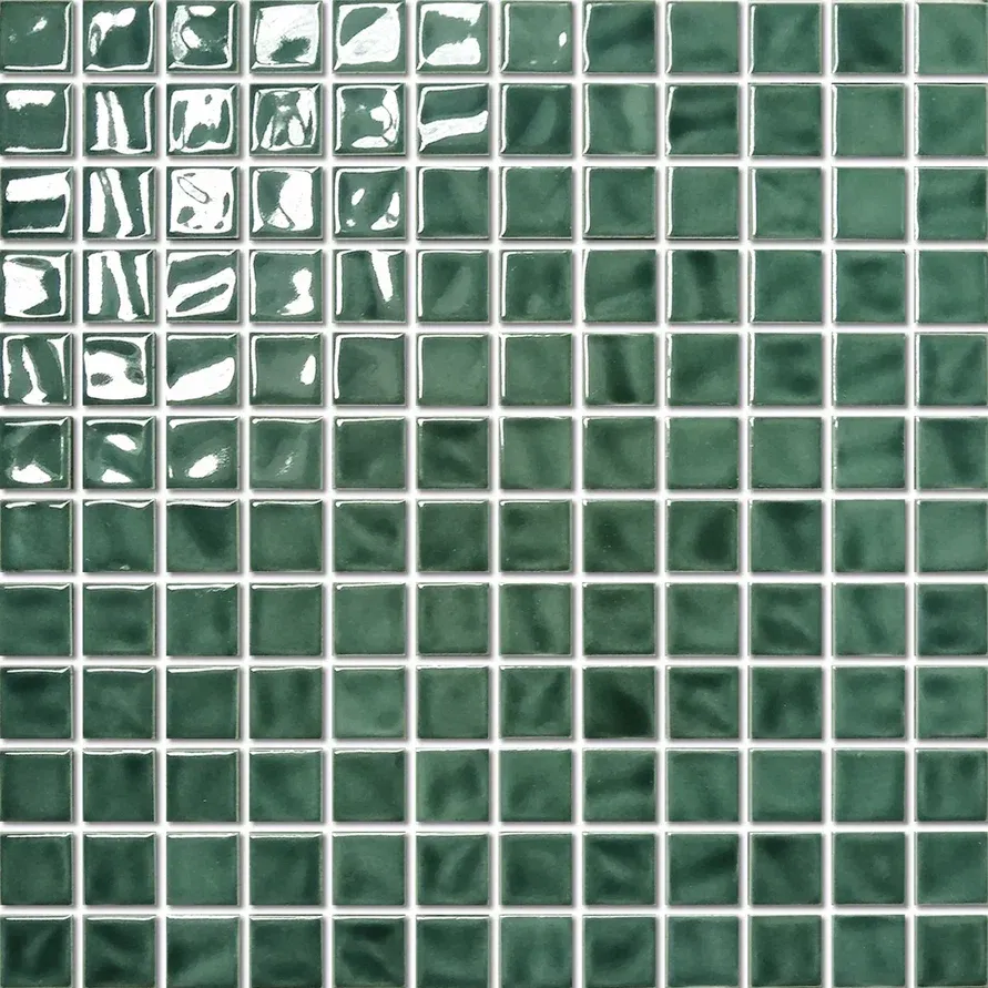 Мозаика керамическая P-542 NSmosaic рельефная глянцевая зеленая
