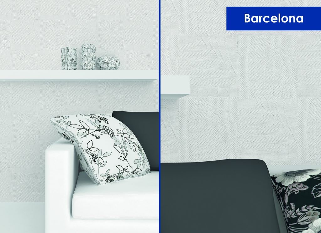 Обои жаккардовые из кварцевой нити Barcelona by BauTex Design плотность 270 г/м2 раппорт 33.1см