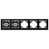 Рамка пятиместная горизонтальная, серия Эрна, PFR00-9005-03, черный Feron