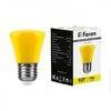 Лампа светодиодная, (1 W) 230 V E27 желтый C45, LB-372 Feron