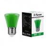 Лампа светодиодная, (1 W) 230 V E27 зеленый C45, LB-372 Feron