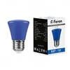 Лампа светодиодная, (1 W) 230 V E27 синий C45, LB-372 Feron