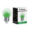 Лампа-строб, (1 W) 230 V E27 зеленый G45, LB-377 Feron