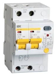 Выключатель автоматический дифференциальный 3 модульный АД12М 2Р С32 30мА IEK