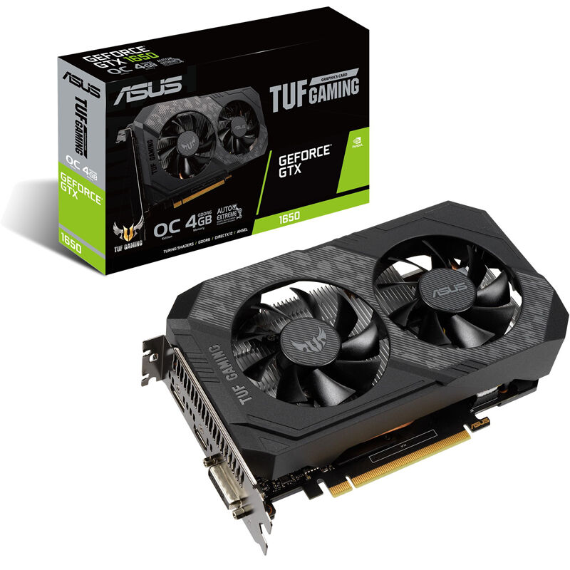 TUF-GTX1650-O4GD6-GAMING, Видеокарта Asus NVIDIA GeForce GTX 1650 Gaming OC GDDR6 4GB