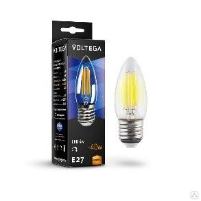Лампочка VG10-C1E27warm5W-FD Voltega E27 5 Вт 