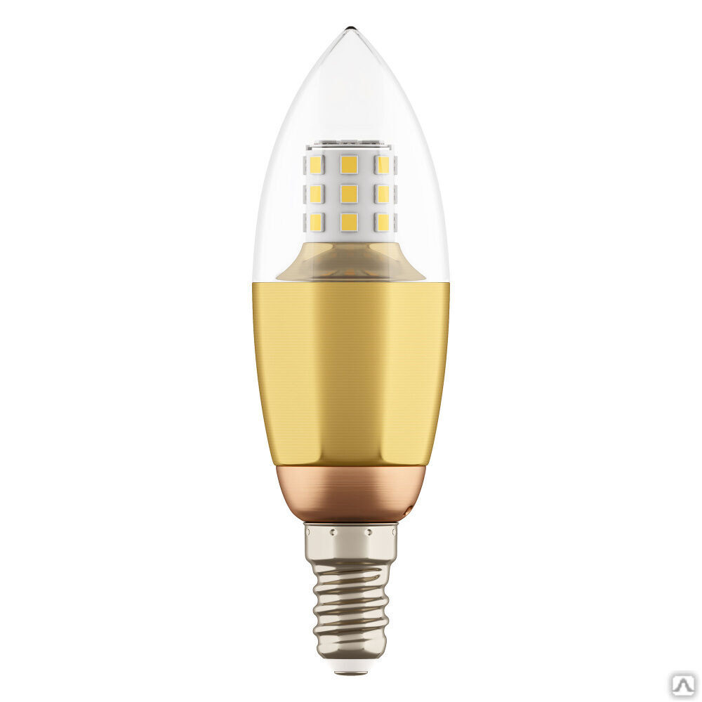 Лампа LED 220V C35 E14 7W=70W 460LM 60G CL/GD 3000K 20000H
