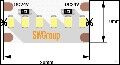 Лента светодиодная стандарт 3528, 120 LED/м, 9,6 Вт/м, 12В, IP65, Цвет: Синий SWG 