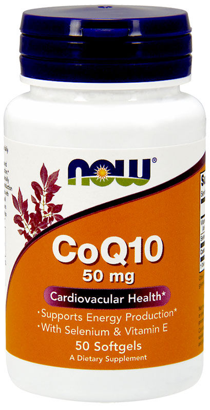 Бад Кофермент Q10, 50 капсул, 50 мг. Now foods