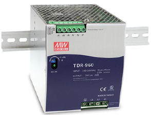 Преобразователь AC-DC сетевой Mean Well TDR-960-24 960Вт, ККМ, 3-х фазный, вход 340…550В AC, 47…63/480…780В DC, выход 24