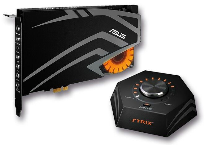 Звуковая карта PCI-E ASUS STRIX RAID PRO WOWGAMEBUNDLE Audio Processor - C-Media USB2.0 6632AX High-Definition Sound Pro