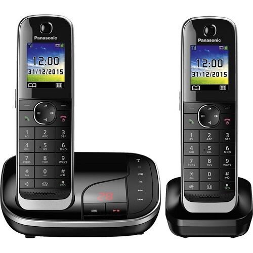 Телефон DECT Panasonic KX-TGJ322RUB черный, 2 трубки, а/о, АОН