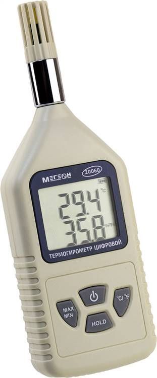 Измеритель температуры и влажности воздуха МЕГЕОН 20060 (термогигрометр), цифровой