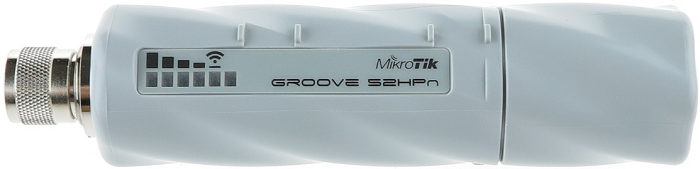 Точка доступа Mikrotik RBGroove52HPn Groove 52 with N-male connector, High Gain Single Chain 2.4GHz/5GHz 802.11abgn wire