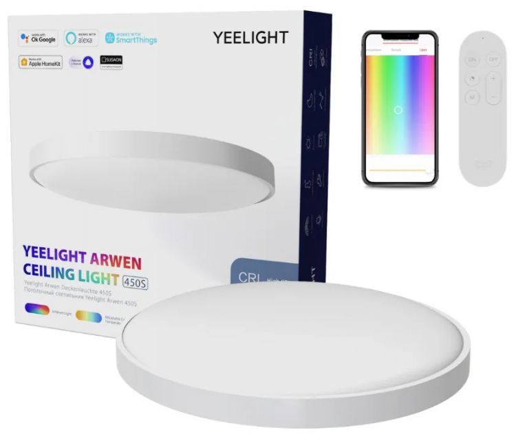 Светильник потолочный Yeelight Arwen Ceiling Light 450S умный, с RGB подсветкой, 2700-6500K, 3000lm