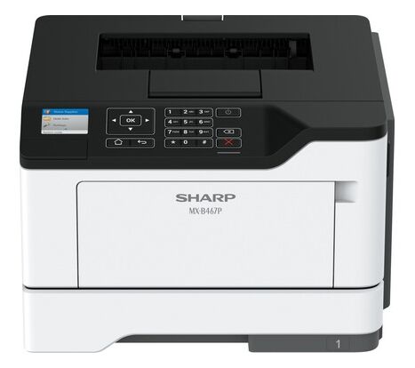 Принтер лазерный черно-белый Sharp MXB467PEU A4-44 стр/мин сетевой, кассета на 234 листа, дуплекс, стартовый тонер-картр