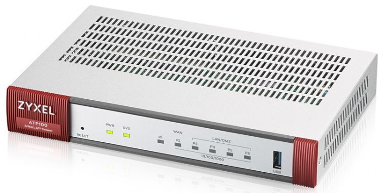 Межсетевой экран ZYXEL ATP100 WAN GE, OPT GE (LAN/WAN), 3*LAN/DMZ GE, USB3.0, AP Controller (8/24), NebulaFlex Pro, с по