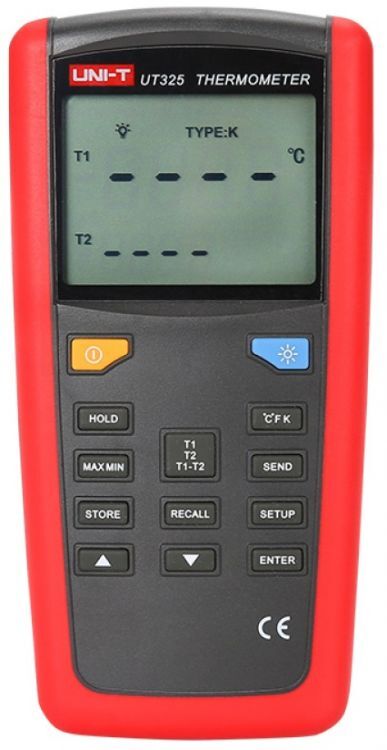 Термометр UNI-T UT325 контактный , -200С ~ 1767С, 2-х канальный