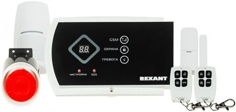 Комплект Rexant 46-0111 беспроводной GSM-сигнализации GS-115 с дополнительными датчиками