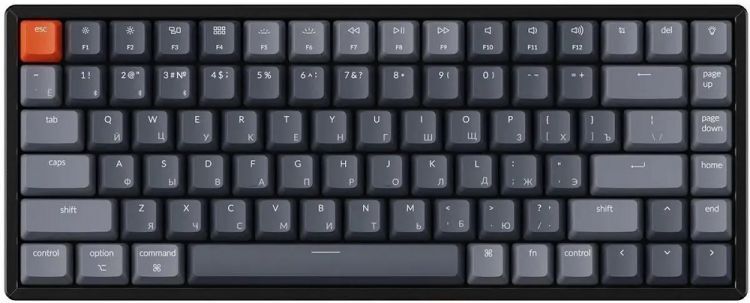 Клавиатура беспроводная Keychron K2 84 клавиши, алюминиевый корпус, RGB подсветка, Hot-Swap, Gateron Brown Switch