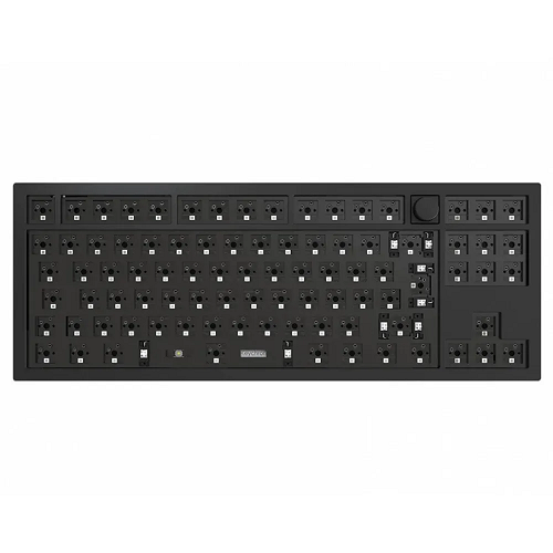 Клавиатура Keychron Q3 механическая, QMK TKL Knob, алюминиевый корпус, RGB подсветка, Barebone, черный