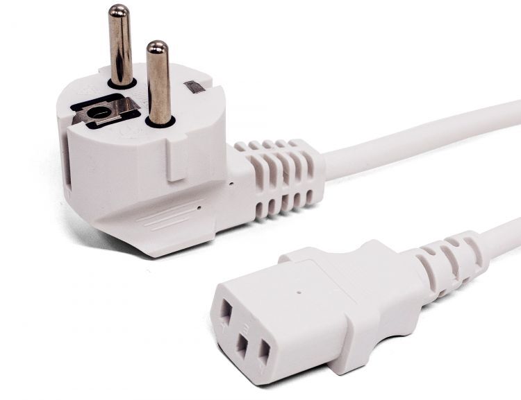 Комплект кабелей Filum FL-PC10-EU-C13-1.8M-W 50 шт., CEE 7/7- С13, 3х0.75мм², 220В, 10A, белый, 1.8м