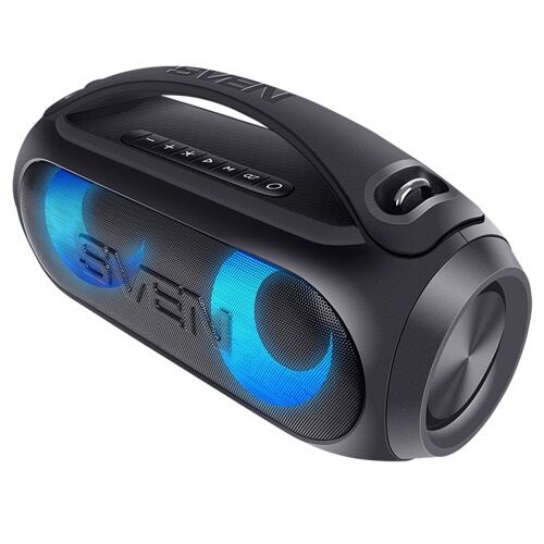 Портативная акустика 2.0 Sven АС PS-710 черная (100 Вт, TWS, BT, FM, USB, microSD, LED-дисплей, 4400мА*ч)