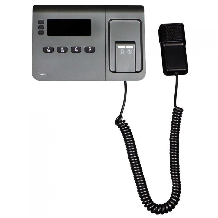 Вызывная станция BIAMP NPX H1040 912.1840.900/911.1840.900 4х-кнопочная, с ручным (проводным) микрофоном, настольное или