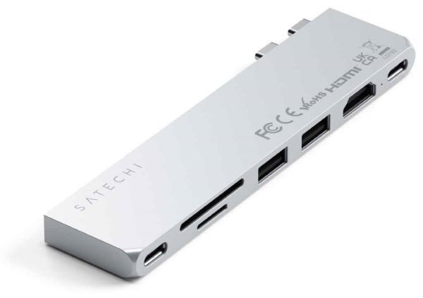 Адаптер Satechi ST-HUCPHSS USB-C Pro Hub Slim - silver