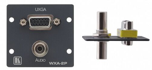 Переходник Kramer WXA-2P (W) 85-70580199 для VGA (розетка-розетка) и стерео аудио (3.5-мм розетка-розетка), белый