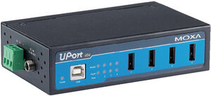 Разветвитель USB 2.0 MOXA UPort 404-T w/o Adapter 4-портовый USB-хаб в металлическом корпусе