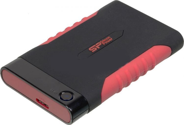 Внешний диск HDD 2.5'' Silicon Power SP020TBPHDA15S3L 2TB Armor A15 USB 3.1 черный/красный
