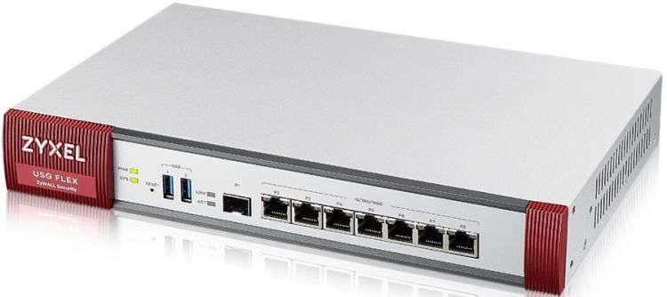 Межсетевой экран ZYXEL ZyWALL USG FLEX 500 Rack, 7 конфигурируемых (LAN/WAN) портов GE, 1xSFP, 2xUSB3.0, AP Controller (