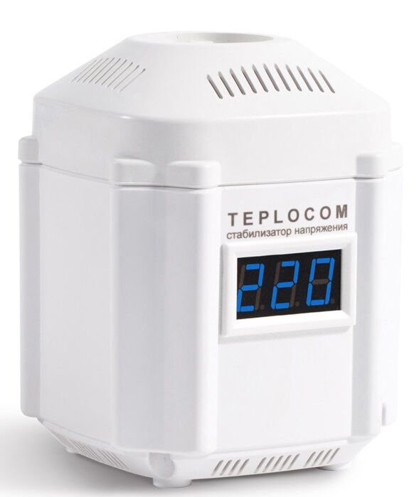 Стабилизатор Бастион TEPLOCOM ST-222/500-И для газовых настенных котлов отопления с открытой и закрытой камерой сгорания