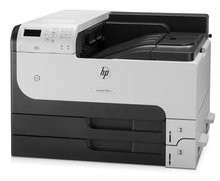Принтер лазерный черно-белый HP LaserJet Enterprise 700 M712dn A3, 1200dpi, 40ppm, 512Mb, 3trays 250+250+100, USB2.0/ext