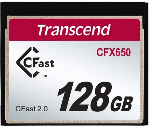 Карта памяти 128GB Transcend TS128GCFX650 CFast 2.0,370 Mb/s/510 Mb/s,4K
