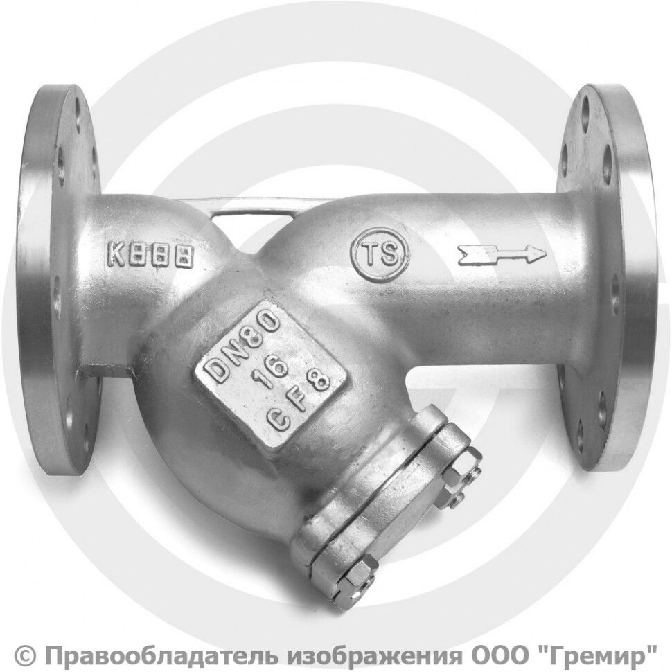 Фильтр сетчатый нержавеющий AISI 316 (CF8M) фланцевый Ду-50 (2") Ру-16 (Т