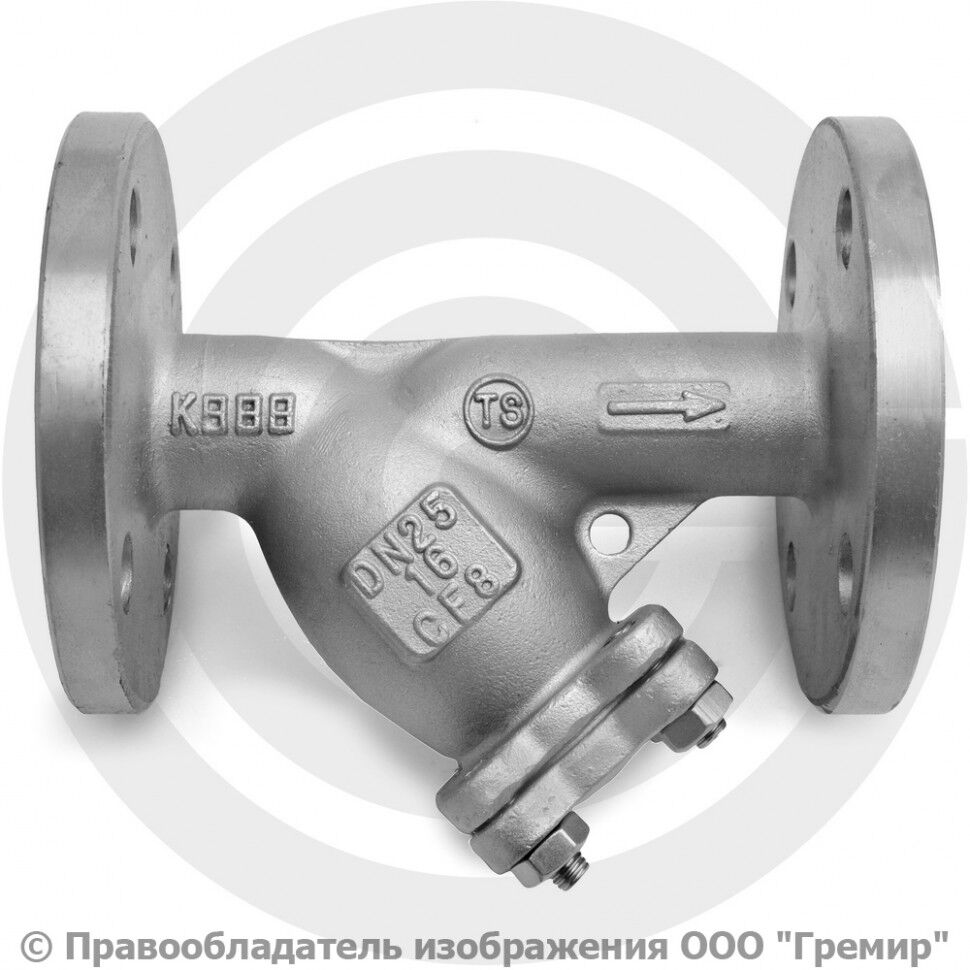 Фильтр Ду 25 Ру 16 NK-FYS AISI 304 нержавеющий фланцевый Y-тип