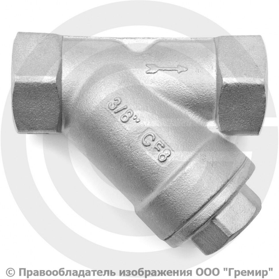 Фильтр Ду 10 (3/8") Ру 16 NK-YS AISI 304 нержавеющий муфтовый Y-тип