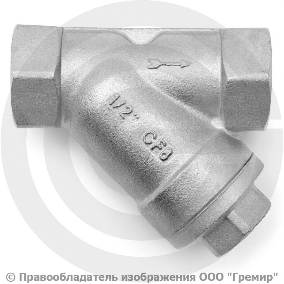 Фильтр Ду 15 (1/2") Ру 16 NK-YS AISI 304 нержавеющий муфтовый Y-тип