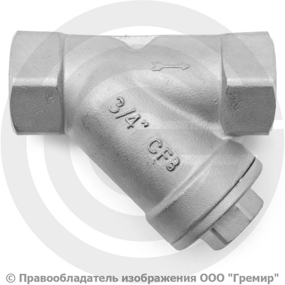 Фильтр Ду 20 (3/4") Ру 16 NK-YS AISI 304 нержавеющий муфтовый Y-тип