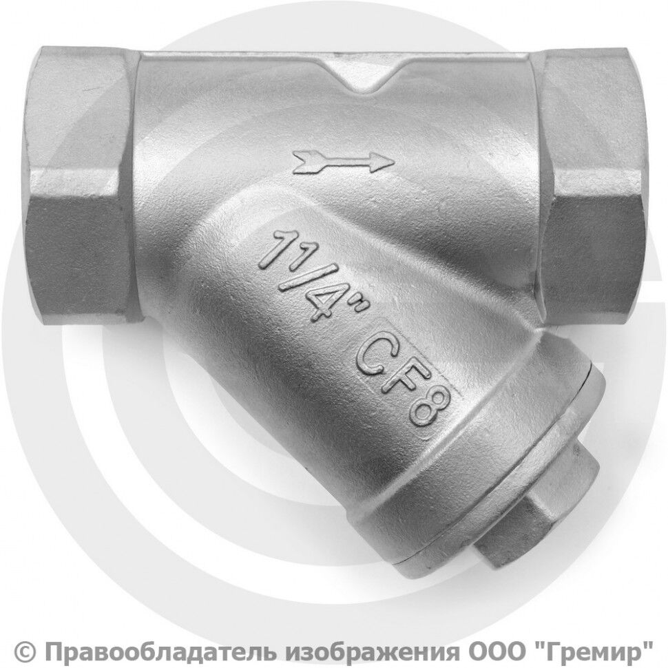 Фильтр Ду 32 (1 1/4") Ру 16 NK-YS AISI 304 нержавеющий муфтовый Y-тип