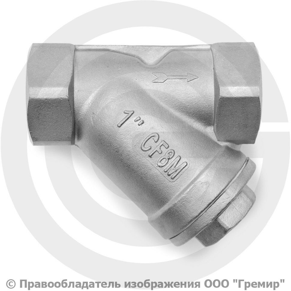 Клапан обратный Y-тип нержавеющий AISI 316 Ду-25 (1") Ру-63 ВР (ВН) NK-YC25/6